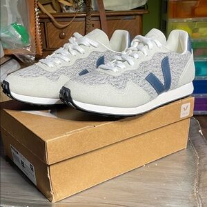Veja Gray and Blue Women's Sneakers